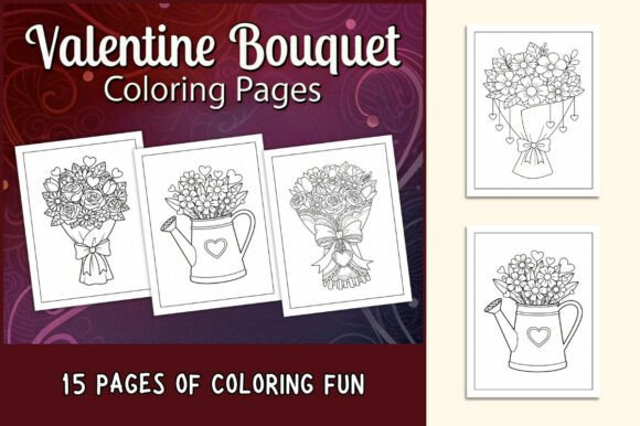 Download Valentine Bouquet Coloring Pages - Valentine bouquet Collection