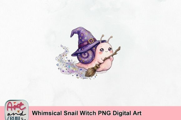 Download Whimsical Snail Witch PNG Digital Art - Digital Collection