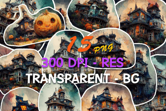 Download Halloween Watercolor Stickers PNG Bundle - Watercolor stickers Collection