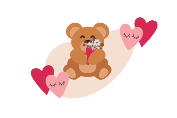 Download Baby Bear &amp; Valentine Bouquet Love Style - Valentine bouquet Collection