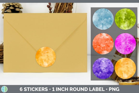Download Watercolor Stickers | Sticker 1in Round - Watercolor stickers Collection