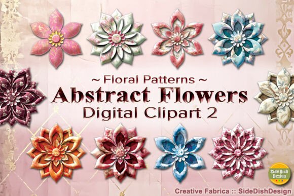 Download Abstract Flowers Digital Clipart 2 - Digital Collection