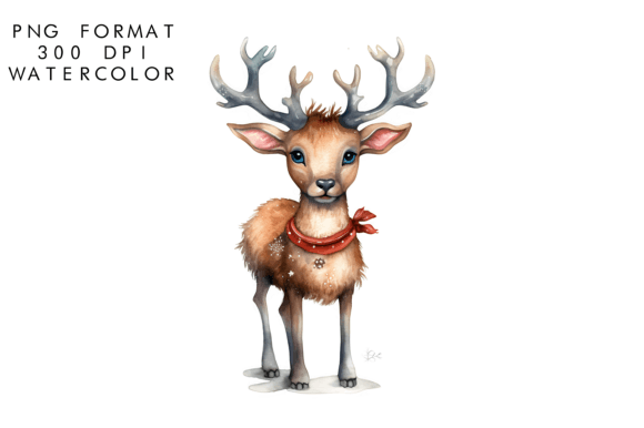 Download Watercolor Reindeer Clipart - Watercolor reindeer clipart Collection