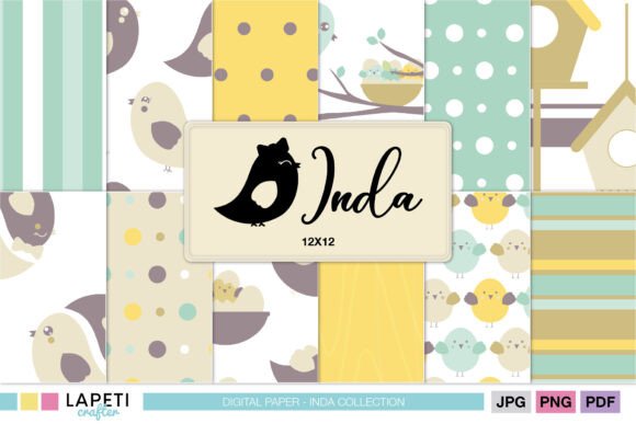 Download Spring Bird Digital Paper Pack 12x12 - Digital Collection
